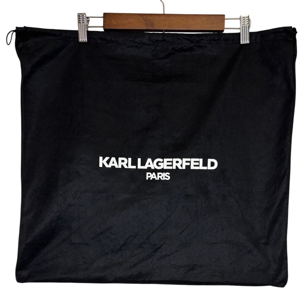 Karl Lagerfeld Paris Black Drawstring Dust Bag Handbags Shoes Logo 19.5 x 20.5